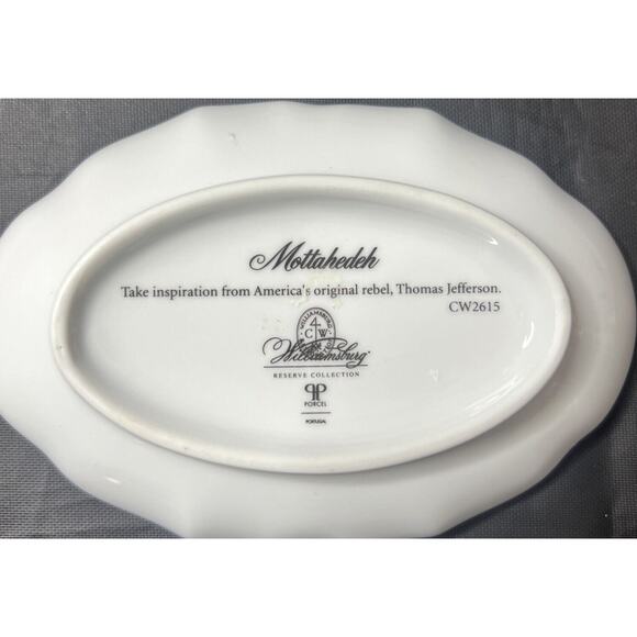 MOTTAHEDEH Patriotic Porcelain "A Little Rebellion…" Thomas‎ Jefferson Ring Tray - Picture 2 of 5